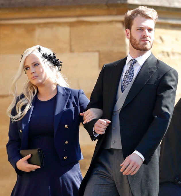 Lady Eliza Spencer & Louis Spencer, Viscount Althorp attend the wedding of Prince Harry and Meghan Markle.