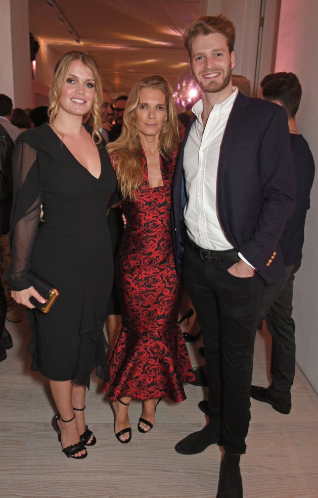 Lady Kitty Spencer, mother Victoria Aitken and brother Louis Spencer, Viscount Althorp, attend Tatler's English Roses 2017 in June, 2017.