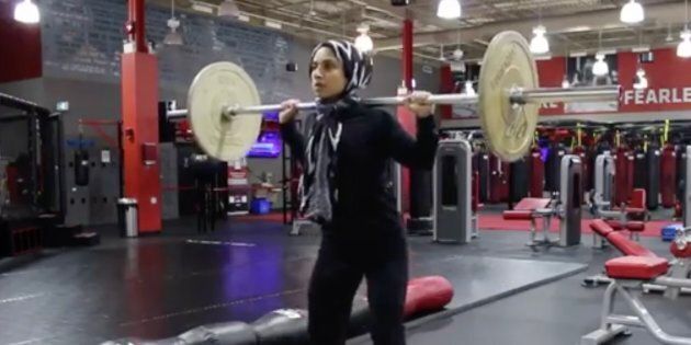 Saman Munir, who has a big following online for both her hijab beauty tutorials and her workout videos, is a brand ambassador for both UFC Gym Mississauga and Under Armour.