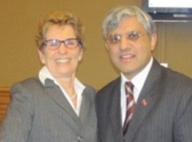 Ontario Liberal candidate Shafiq Qaadri is pictured with party leader Kathleen Wynne.