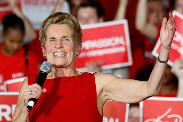 Premier Kathleen Wynne speaks during a campaign rally in Ottawa on May 9, 2018.