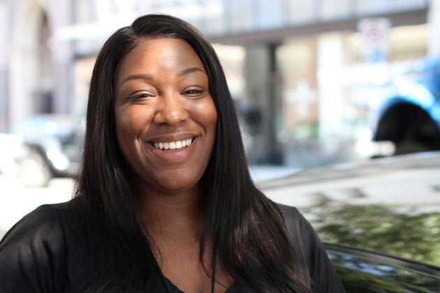 Shay Holliman, who was recently released from prison after an 11-year sentence and now works at a local nonprofit and drives for Uber and Lyft in the evenings and weekends, poses in Stockton, Calif. on April 26, 2018.