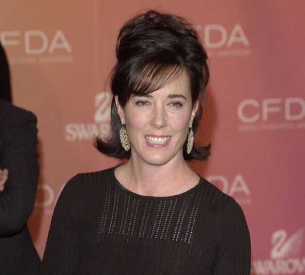 Kate Spade arrives at the Council of Fashion Designers of America awards in New York on June 2, 2003, at the New York Public Library.