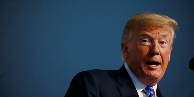 U.S. President Donald Trump participates in the U.S. Coast Guard Change-of-Command ceremony at U.S. Coast Guard Headquarters in Washington, D.C., June 1, 2018. Midwestern states that voted for Trump stand to lose the most from retaliatory tariffs that Canada has slapped on U.S. goods.