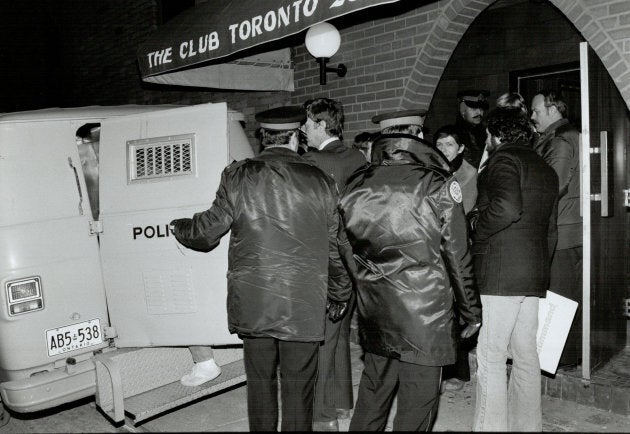 Bathhouse raids in Toronto on Feb 5, 1981.