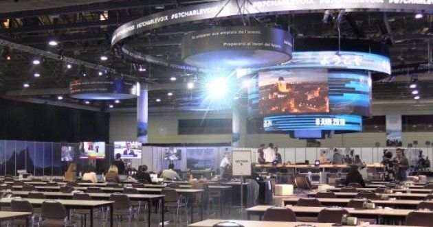 The International Media Center in Quebec City will be home to about 2,000 journalists during the summit.
