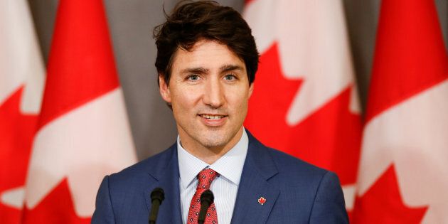 Canada's Prime Minister Justin Trudeau attends a news conference at Canada's Embassy in London, U.K. on April 19, 2018.