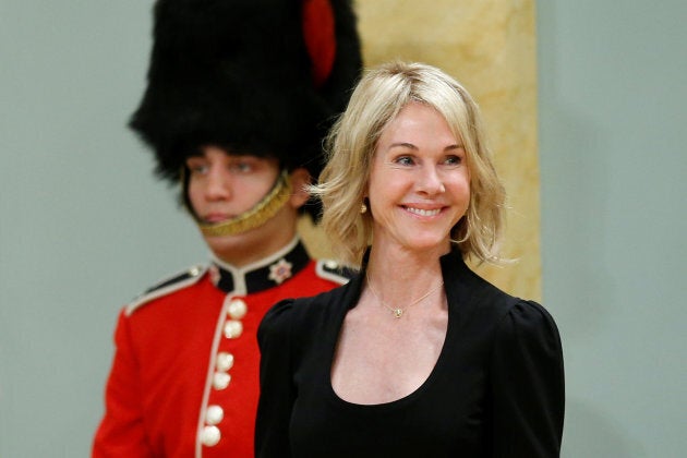 U.S. Ambassador to Canada Kelly Craft is introduced before presenting her credentials during a ceremony at Rideau Hall in Ottawa on Oct. 23, 2017.