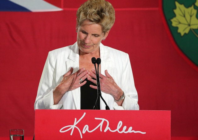 Outgoing Premier Kathleen Wynne delivers her concession speech to supporters after the final votes are in at the York Mills Gallery in Toronto, Ont. on June 7, 2018.