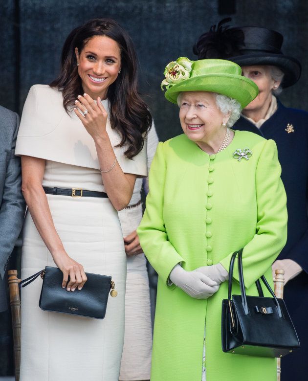 The Duchess of Sussex and Queen Elizabeth II on their first official engagement together on June 14.