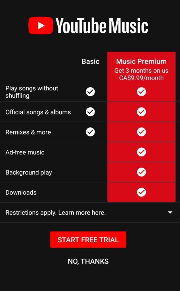 Youtube Music Launches In Canada Huffpost Canada Business