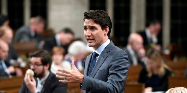 Prime Minister Justin Trudeau rises in the House of Commons on June 18, 2018.