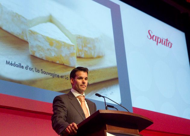 Lino Saputo Jr., president and chief executive officer of cheese manufacturing company Saputo Inc., speaks during the company's annual general meeting in Laval, Quebec Aug. 3, 2010.
