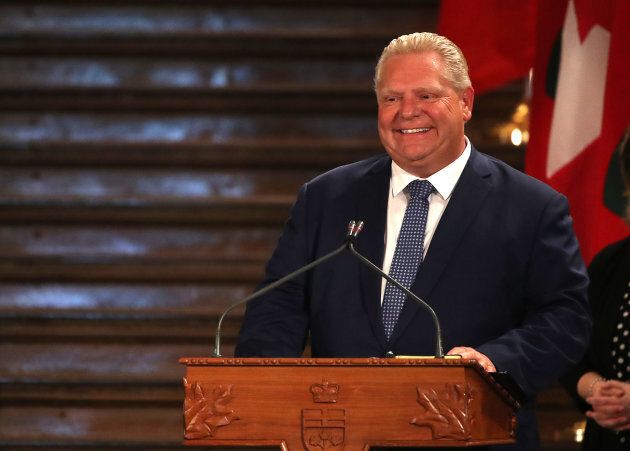 Doug Ford is sworn in as the 26th Premier of Ontario by the Honourable Elizabeth Dowdeswell, Lieutenant Governor of Ontario, at Queen's Park in Toronto.