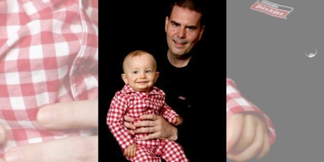 Glen Wood pictured with his son, Alexander.