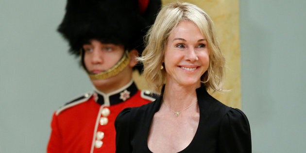 New U.S. Ambassador to Canada Kelly Craft is introduced before presenting her credentials during a ceremony at Rideau Hall in Ottawa, Ontario, on Oct. 23, 2017.