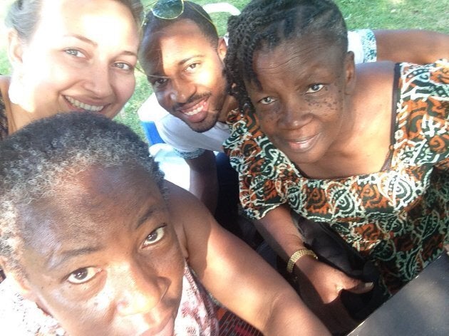 Clockwise from top left: Jared's wife Miranda, Jared A. Walker, Maizel Hyde-Sinclair, and Nellrene Walker on Maizel's most recent trip to Canada.