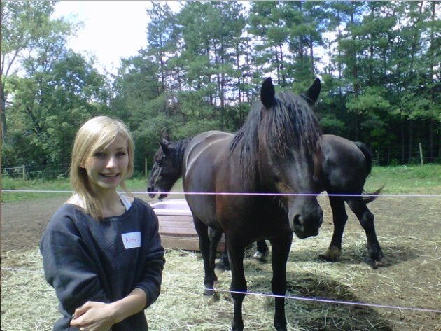 Alexandria on her first day at the treatment clinic.