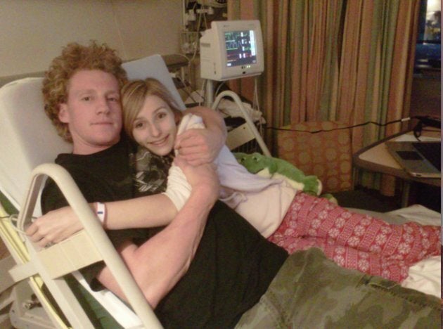 Alexandria poses with her brother, about two weeks into her hospitalization for anorexia and bulimia.