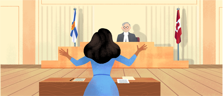 Desmond appeared in court following her arrest. Can you spot the Nova Scotia detail in this Google Doodle illustration by Sophie Diao? (Hint: it's the flag)