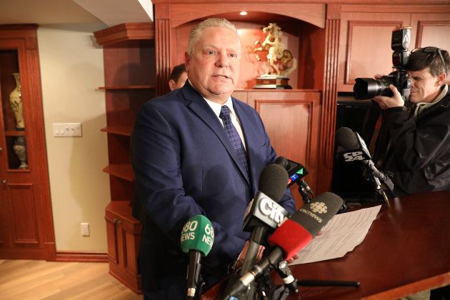 Doug Ford announces his bid for the leader of the PC party in Toronto. Ford campaigned on a promise to find efficiencies in provincial spending.
