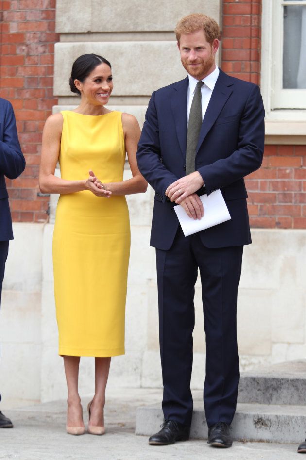 The Duke and Duchess of Sussex attend the Your Commonwealth Youth Challenge reception in London on July 05, 2018.
