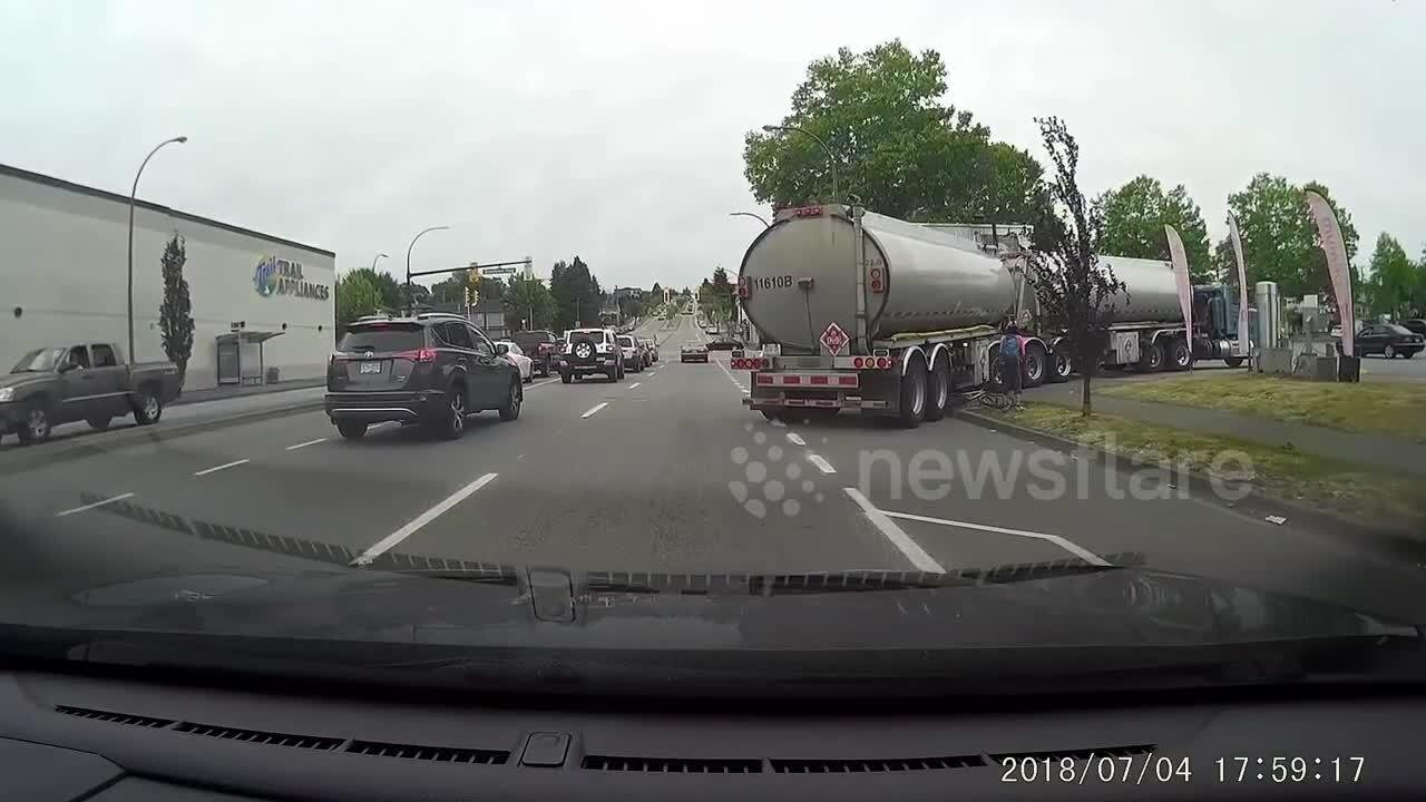 Dashcam Video Captures Crushing Moment Truck Totals Vancouver Cyclist's ...