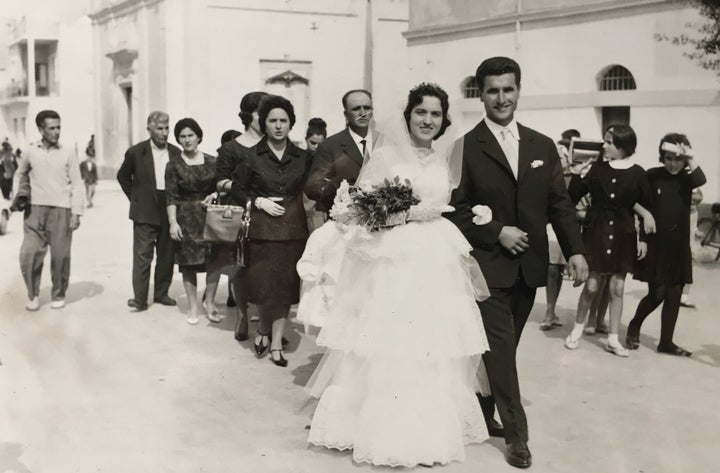 The author's grandparents during their wedding on Oct. 13, 1962.