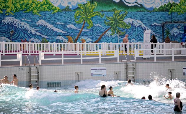 The wave pool at the water park in the West Edmonton Mall, where several teenage girls say they were touched inappropriately by a man in February 2017.