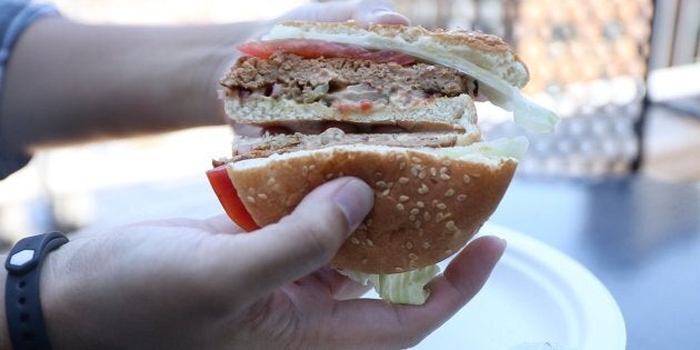 A&W's Beyond Meat vegan burger. Yeah, we went there.