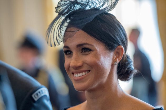 The Duchess of Sussex at a reception to mark the centenary of the RAF at Buckingham Palace.