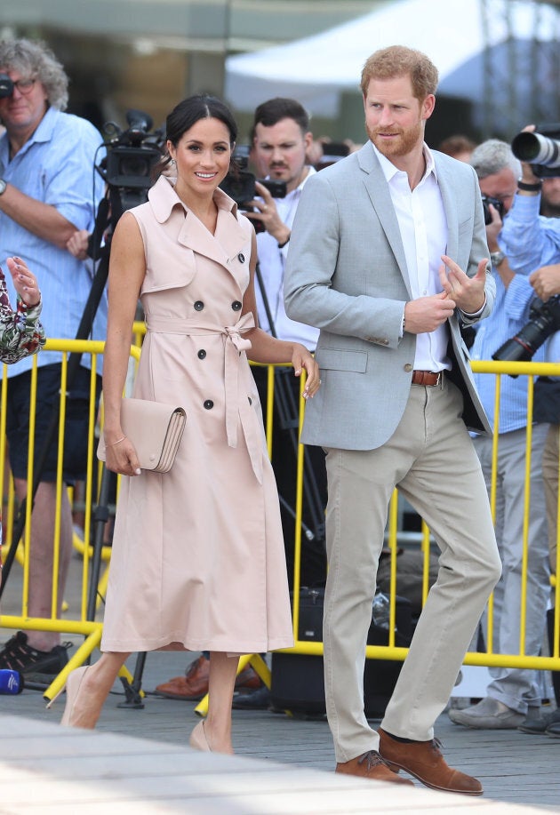 The Duke and Duchess of Sussex visit the Nelson Mandela Centenary Exhibition on July 17, 2018.