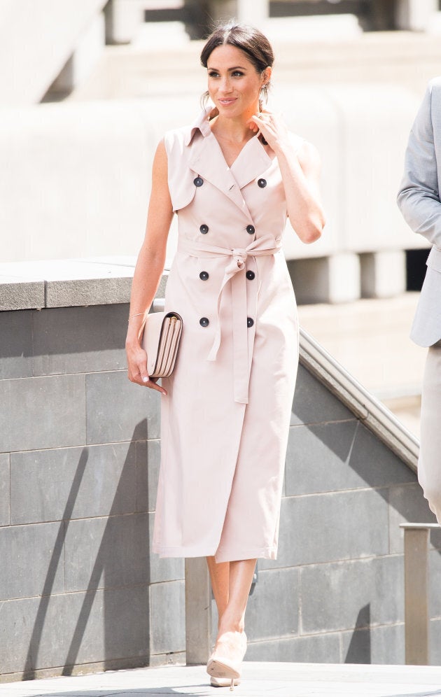 The Duchess of Sussex visits The Nelson Mandela Centenary Exhibition in London on July 17, 2018.