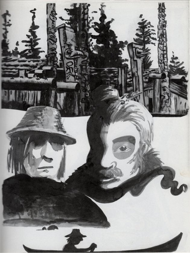 The two shamans in the town of Sk'a.aaws. From "A Tale of Two Shamans," 2011.