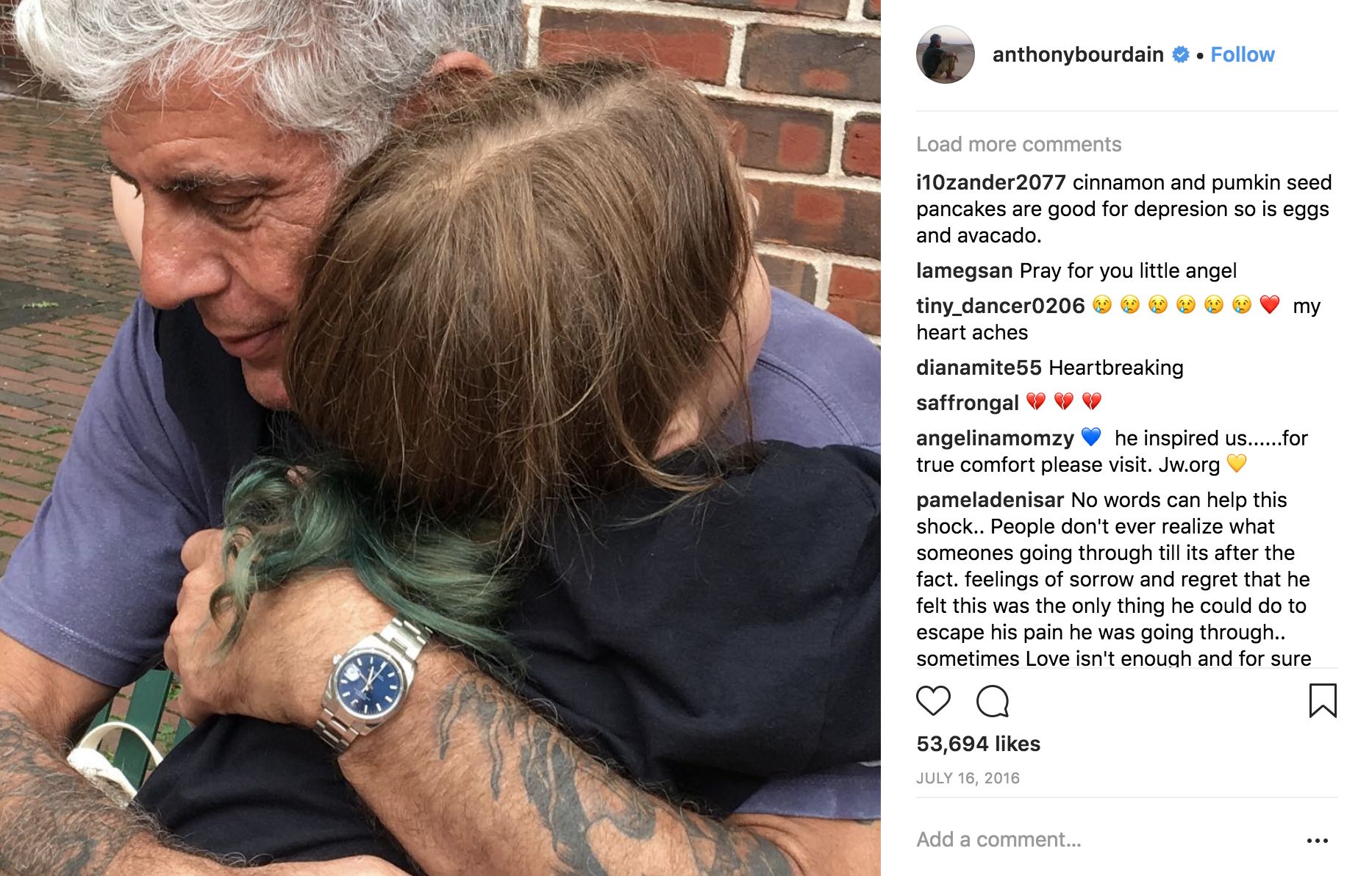 Anthony Bourdain Gushed About 11 Year Old Daughter In Final Interview   5cd55b3b2000005c00970c43 