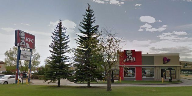 The SUV allegedly hit an 85-year-old pedestrian outside the KFC near Meadowlark Shopping Centre in west Edmonton.