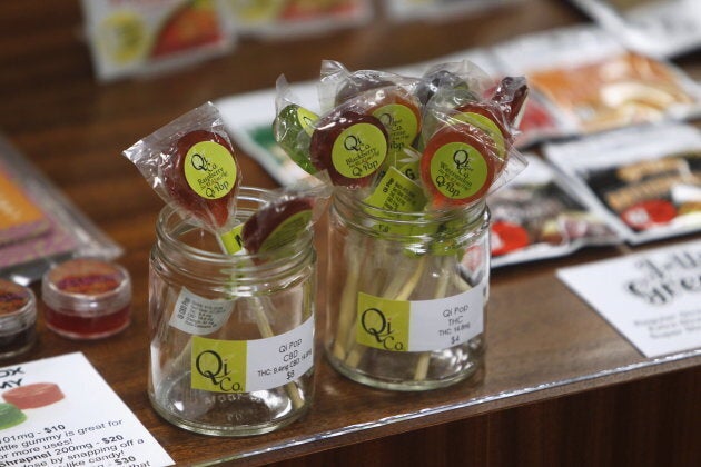 Edibles are displayed at Shango Cannabis shop in Portland, Oregon, Oct. 1, 2015.