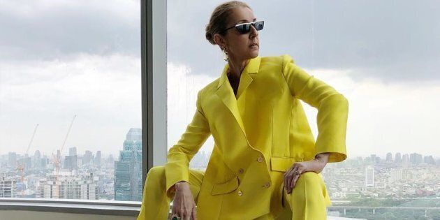 A photo of Céline Dion in a yellow Rabih Kayrouz pantsuit quickly went viral this week.