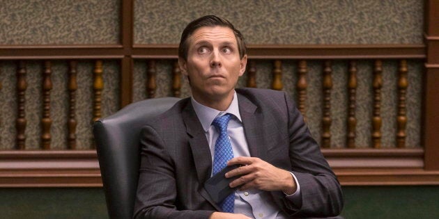 Former Ontario PC leader Patrick Brown in the Ontario legislature in Toronto on March 28, 2018.