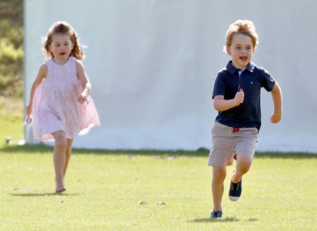 Prince George and Princess Charlotte attend the Maserati Royal Charity Polo Trophy on June 10, 2018 in Gloucester, England.