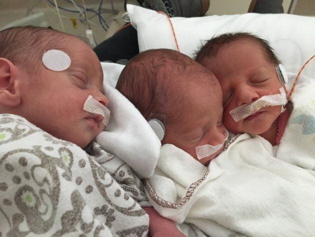 Danielle Johnston's triplets are recovering well in the NICU.