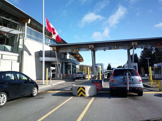 At a border crossing between the U.S. and Canada on April 28, 2014.