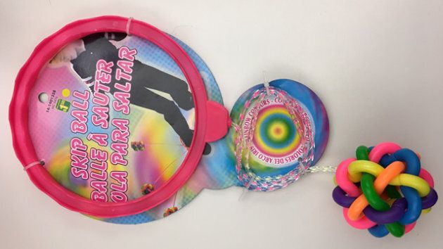 The recalled 'Skip Ball' toy may contain high levels of phthalates.