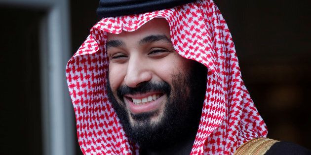 Saudi Arabia's Crown Prince Mohammed bin Salman at the Hotel Matignon in Paris, France, April 9, 2018. The crown prince's government has severed diplomatic relations with Canada and, in its latest move, appears to be trying to push down Canadian asset prices.