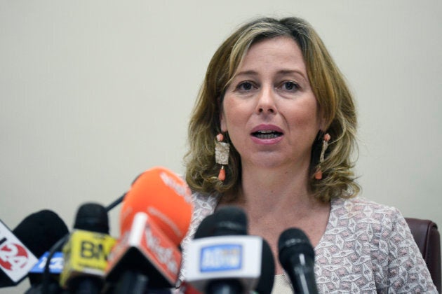 Italian Minister of Health Giulia Grillo during a press conference on compulsory vaccinations at the Ministry of Health, on July 05, 2018 in Rome.