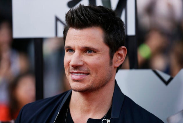 Nick Lachey at the 2014 MTV Movie Awards in Los Angeles.