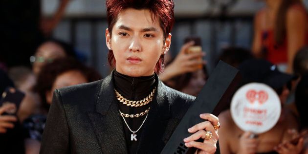 Kris Wu arrives at the iHeartRadio MuchMusic Video Awards (MMVA) in Toronto on Sunday.