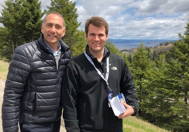 Chicoutimi-Le Fjord MP Richard Martel, left, and Antoine Tardif, right, are part of the Conservatives' Quebec team.