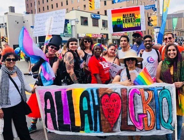 The Ottawa Capital Pride Parade's LGBTQ Muslim contingent and allies.
