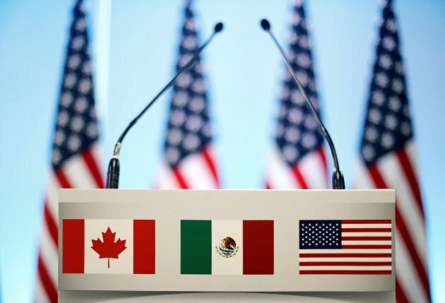 A joint news conference on the closing of the seventh round of NAFTA talks in Mexico City on March 5, 2018.